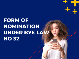 Form of Nomination Under bye Law No 32