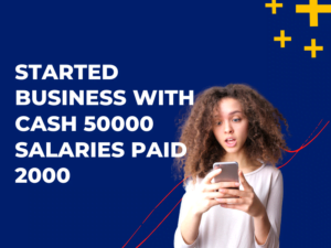 Started Business with Cash 50000 Salaries Paid 2000